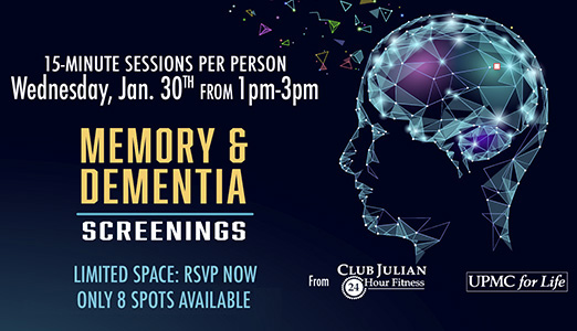 Cognitive and Dementia Screenings Jan. 30